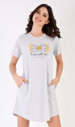 Dámské domácí šaty s krátkým rukávem Sunshine Pyžama a župany - Ženy - Dámské noční košile - Dámské noční košile s krátkým rukávem