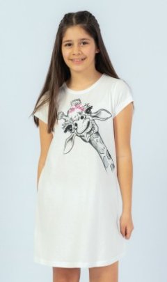 Dívčí noční košile Dívčí noční košile s krátkým rukávem