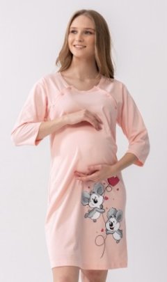 Dámská noční košile mateřská Koaly Pyžama a župany - Ženy - Dámské noční košile - Kojící noční košile - Kojící noční košile s krátkým rukávem