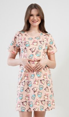 Dámská noční košile mateřská Nice day Pyžama a župany - Ženy - Dámské noční košile - Kojící noční košile - Kojící noční košile s krátkým rukávem
