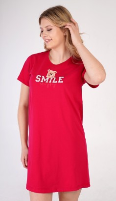 Dámská noční košile s krátkým rukávem Méďa Smile 3