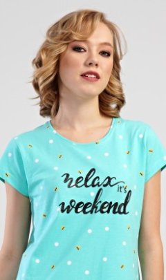 Dámská noční košile s krátkým rukávem Relax weekend 4