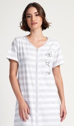 Dámské domácí šaty s krátkým rukávem Sára Pyžama a župany - Ženy - Dámské noční košile - Dámské noční košile s krátkým rukávem