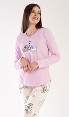Dámské pyžamo dlouhé Dívka na kole 1