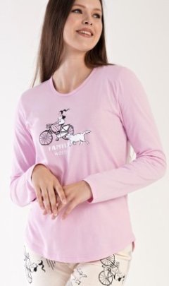 Dámské pyžamo dlouhé Dívka na kole 3
