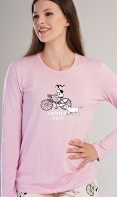 Dámské pyžamo dlouhé Dívka na kole 4