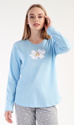 Dámské pyžamo dlouhé Květ 3