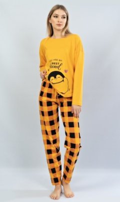 Dámské pyžamo dlouhé Tučňák Pyžama a župany - Ženy - Dámská pyžama - Dámská pyžama s dlouhým rukávem