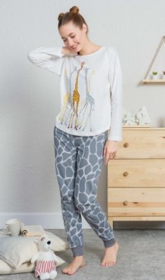 Dámské pyžamo dlouhé Žirafy 2