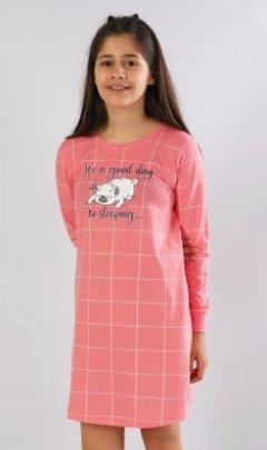 Dětská noční košile s dlouhým rukávem Ospalec Pyžama a župany - Děti - Holky - Dívčí noční košile - Dívčí noční košile s dlouhým rukávem