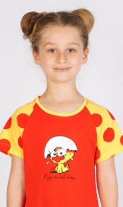 Dětská noční košile s krátkým rukávem Malé kuře 5