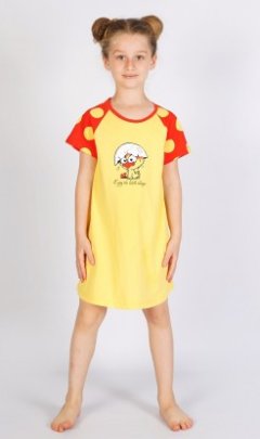 Dětská noční košile s krátkým rukávem Malé kuře 6