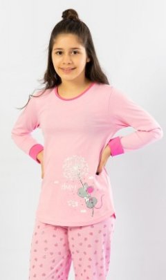 Dětské pyžamo dlouhé Malá myška Pyžama a župany - Děti - Holky - Dívčí pyžama - Dívčí pyžama s dlouhým rukávem
