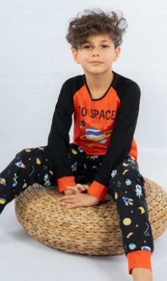 Dětské pyžamo dlouhé Vesmír Pyžama a župany - Děti - Kluci - Chlapecká pyžama - Chlapecká pyžama s dlouhým rukávem