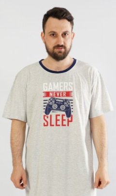 Pánská noční košile s krátkým rukávem Hra 4