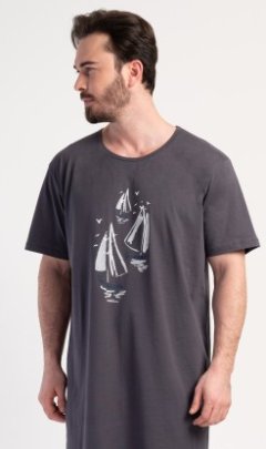 Pánská noční košile s krátkým rukávem Jachting 1