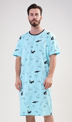 Pánská noční košile s krátkým rukávem Oceán Pyžama a župany - Muži - Pánské noční košile