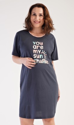 Dámská noční košile mateřská Sunshine - Kojící noční košile s krátkým rukávem