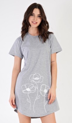 Dámská noční košile s krátkým rukávem Leontýna - Dámské noční košile s krátkým rukávem