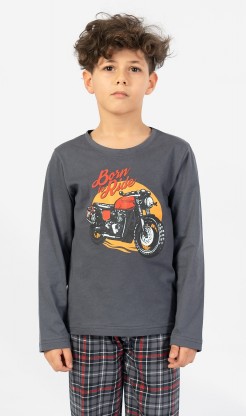 Dětské pyžamo dlouhé Motorka - Chlapecká pyžama s dlouhým rukávem
