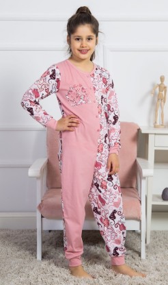 Dětský overal Kočky - Dívčí pyžama s dlouhým rukávem